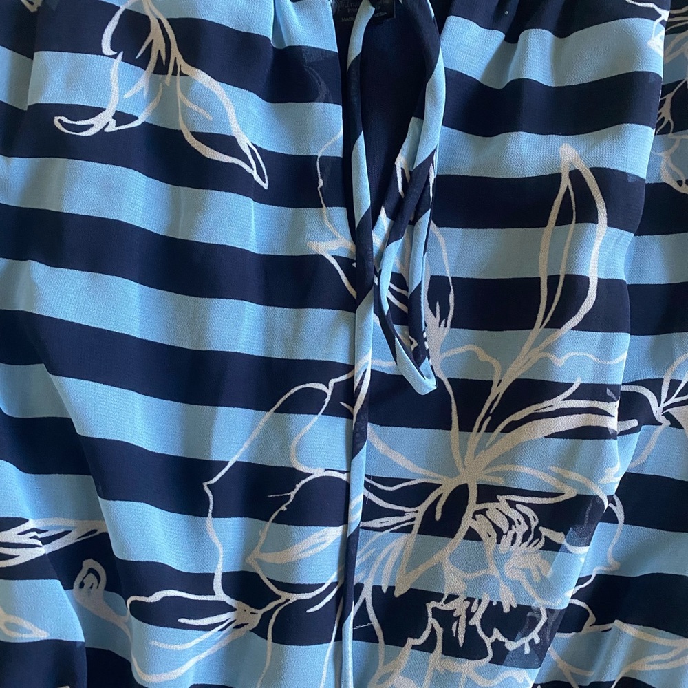 Enfocus Studio Blue Stripes Tropical Maxi Dress - Picture 4 of 4